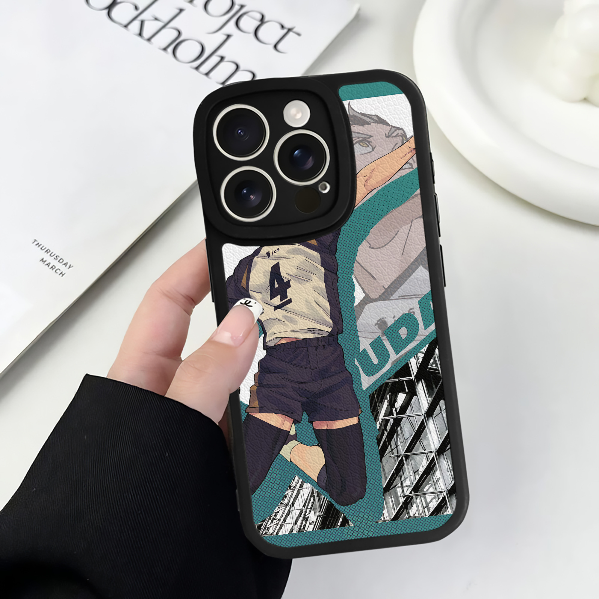 （画像用） ハイキュー!! Haikyu!! 【iPhone 16シリーズ対応】シリコンスマホケース（レザー調） 材質：シリコン